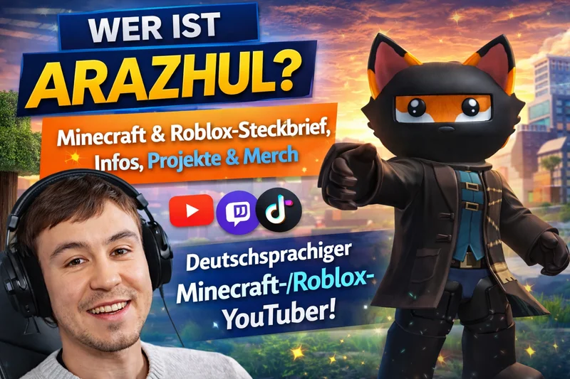 Arazhul: Steckbrief, Minecraft-Karriere, Roblox & FAQ