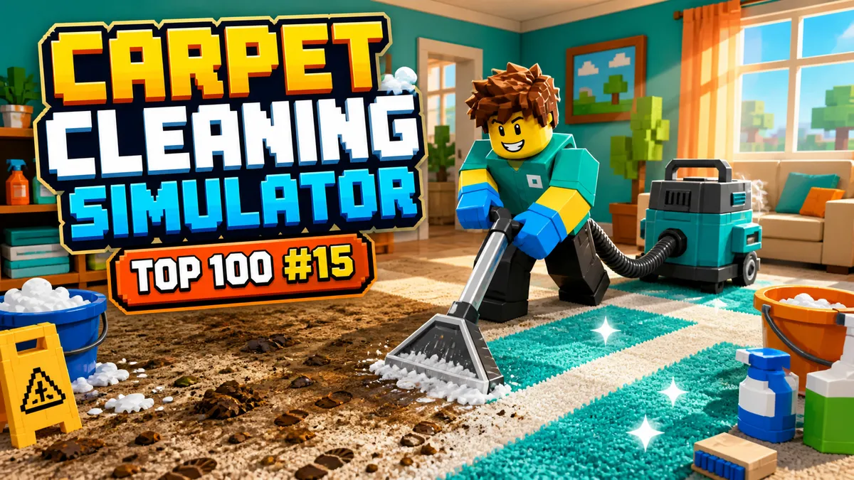 Carpet Cleaning Simulator auf Roblox: Warum dieser neue Top-20-Hit so schnell steigt