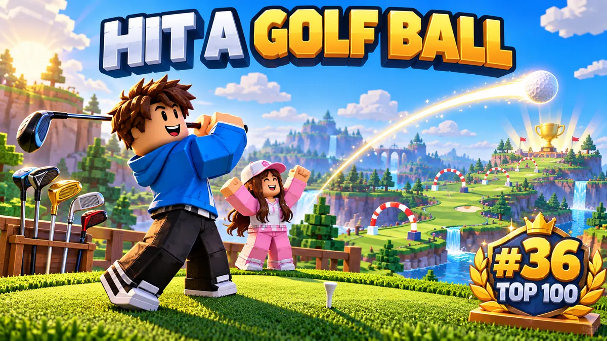 Hit a Golf Ball auf Roblox: Rang 36 und Distanz-Loop