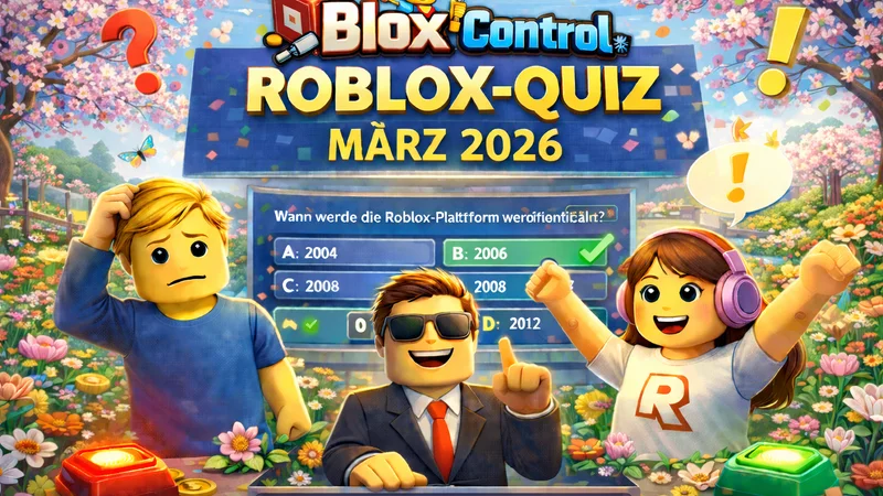 Das BloxControl Roblox-Quiz März 2026: Werde zum BloxBux-Milliardär!