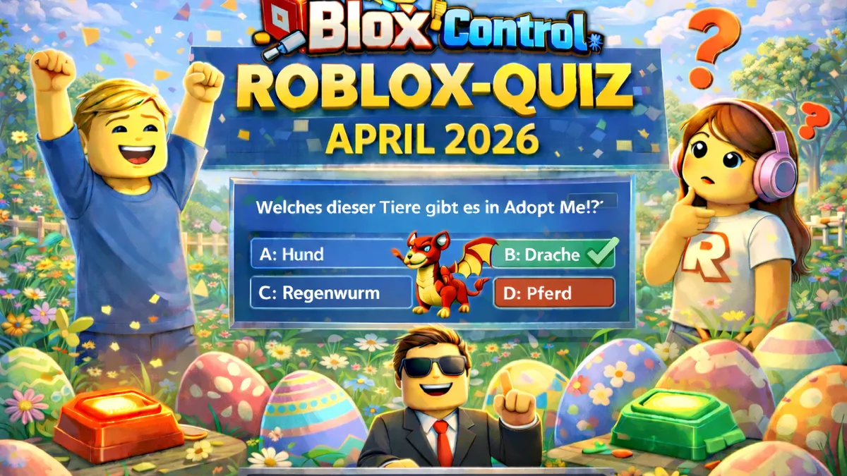 Das BloxControl Roblox-Quiz April 2026: Werde zum BloxBux-Milliardär!