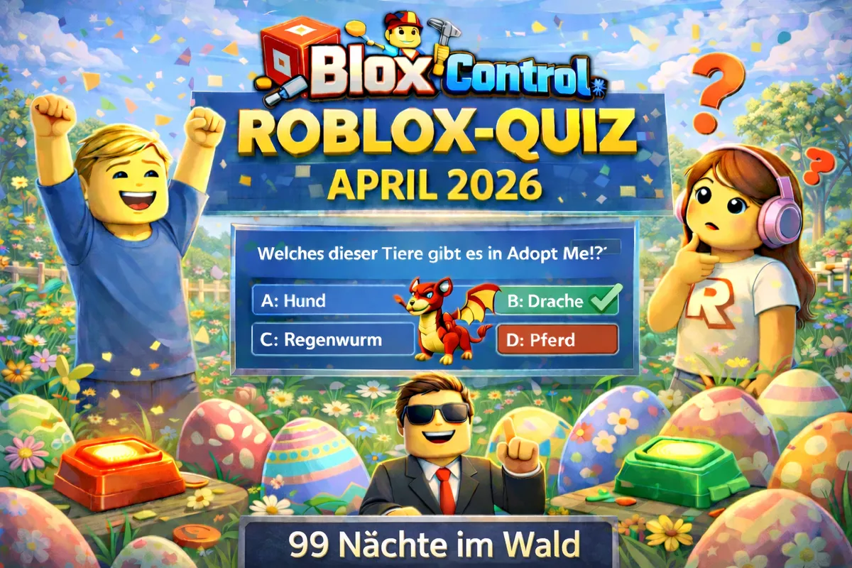 Das BloxControl Roblox-Quiz April 2026: Werde zum BloxBux-Milliardär!
