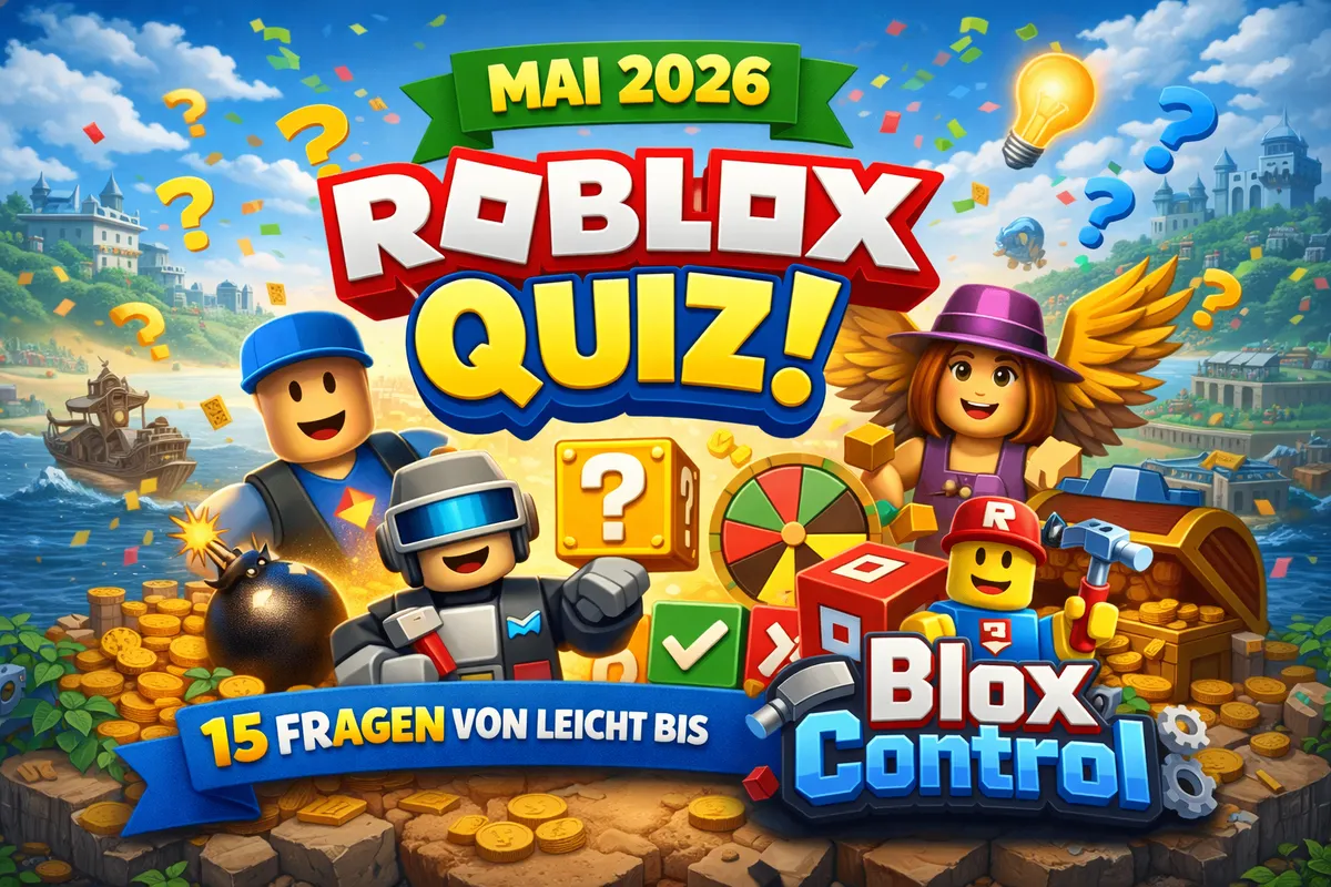 Das BloxControl Roblox-Quiz Mai 2026: Werde zum BloxBux-Milliardär!