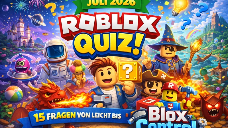 Das BloxControl Roblox-Quiz Juli 2026: Werde zum BloxBux-Milliardär!