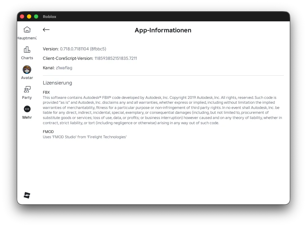 Screenshot der Roblox-Version 0.718