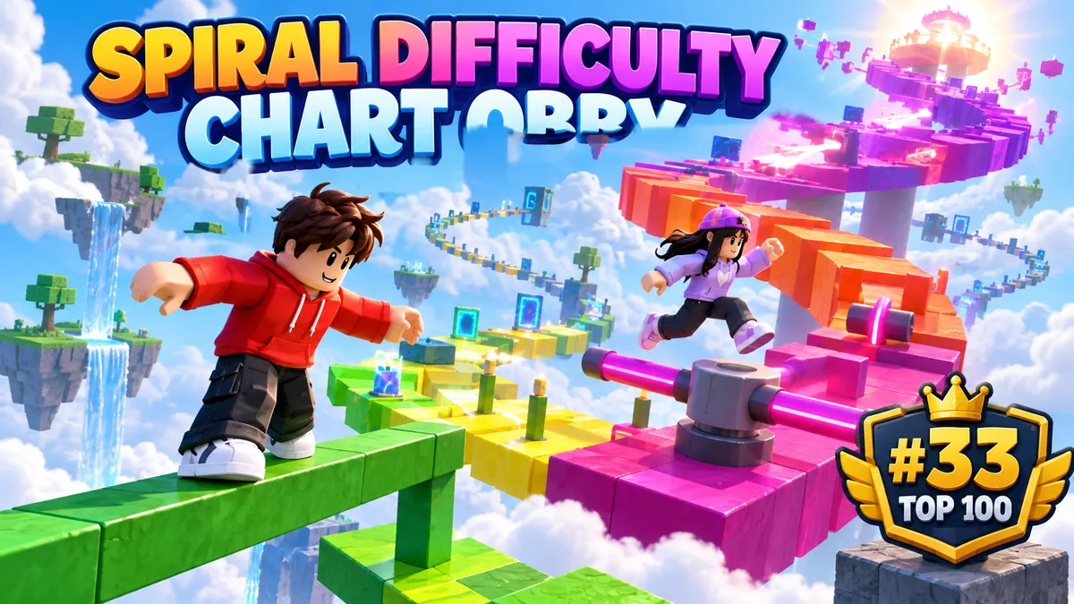 Spiral Difficulty Chart Obby Guide: Rang 33 und 240 Stufen
